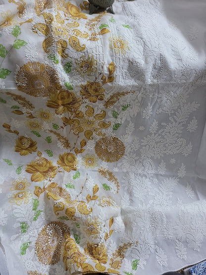 Chikankari shirt : side print