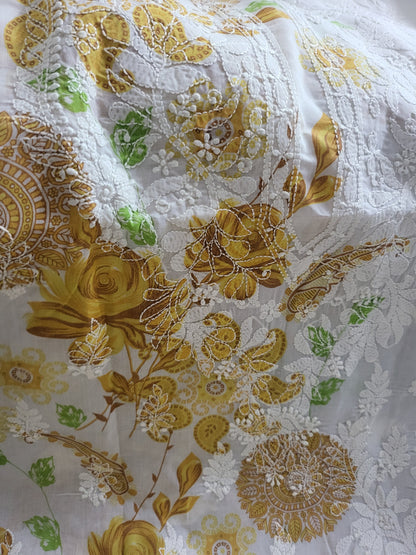 Chikankari shirt : side print