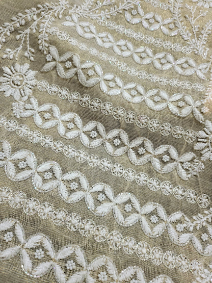 Chanderi set : Hand Embroidered