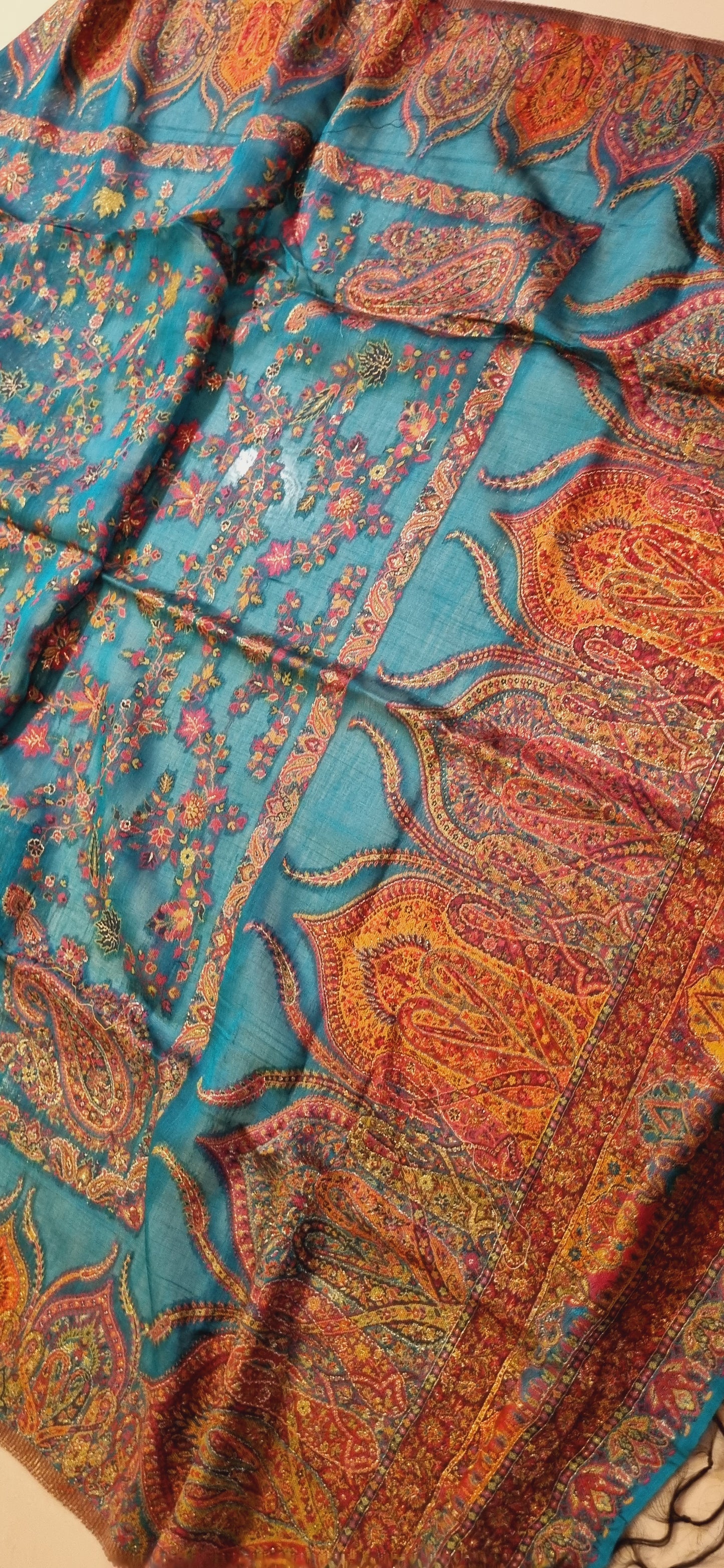 Silk kaani suit