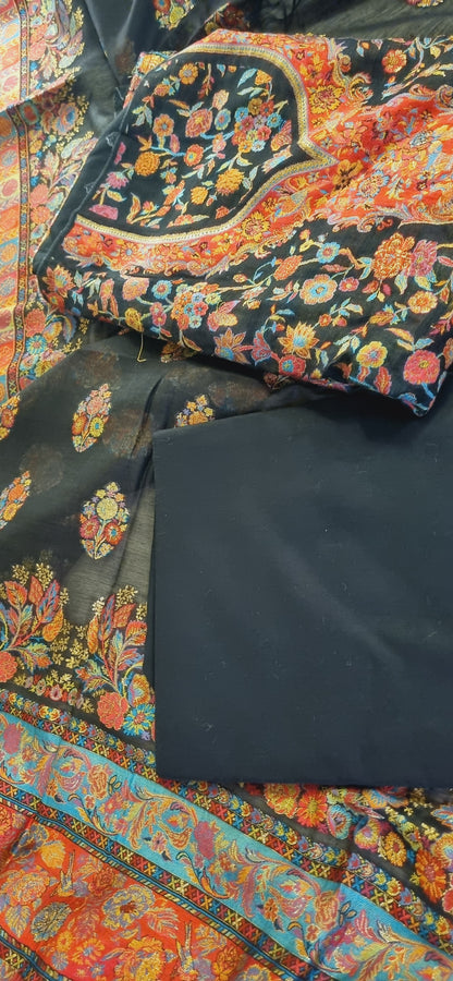 Silk kaani suit