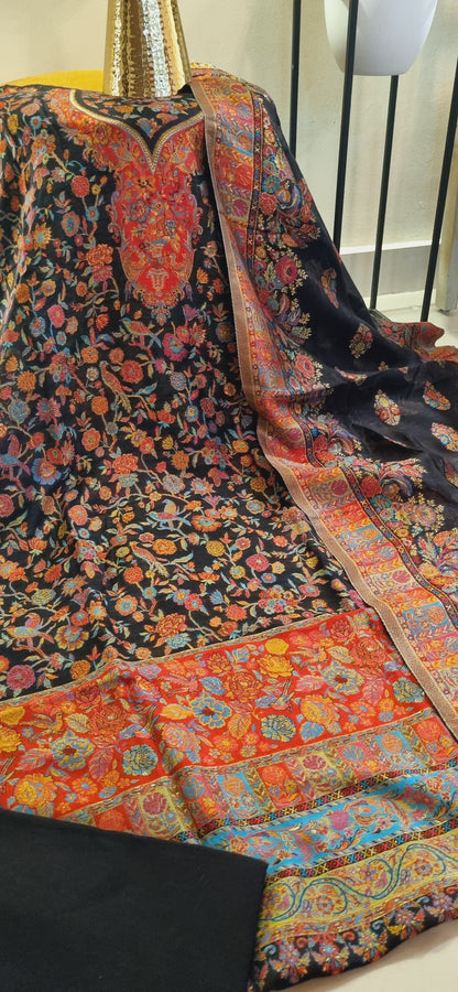 Silk kaani suit