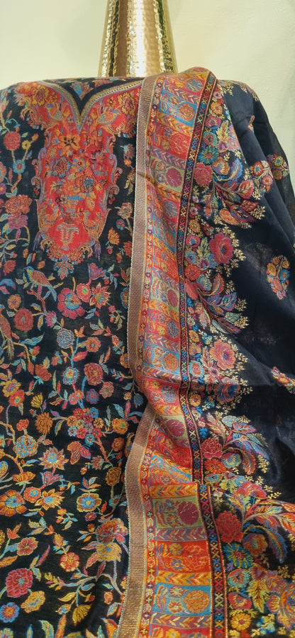 Silk kaani suit