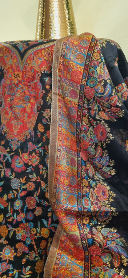 Silk kaani suit