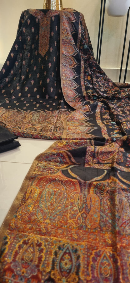 Silk kaani suit