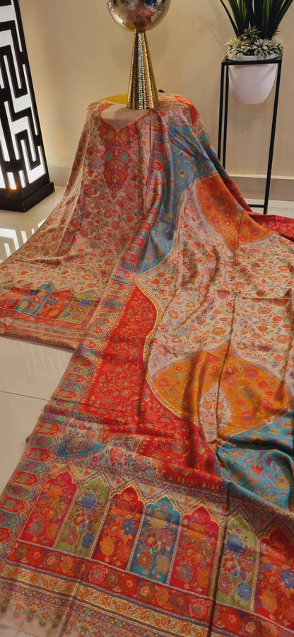 Silk kaani suit