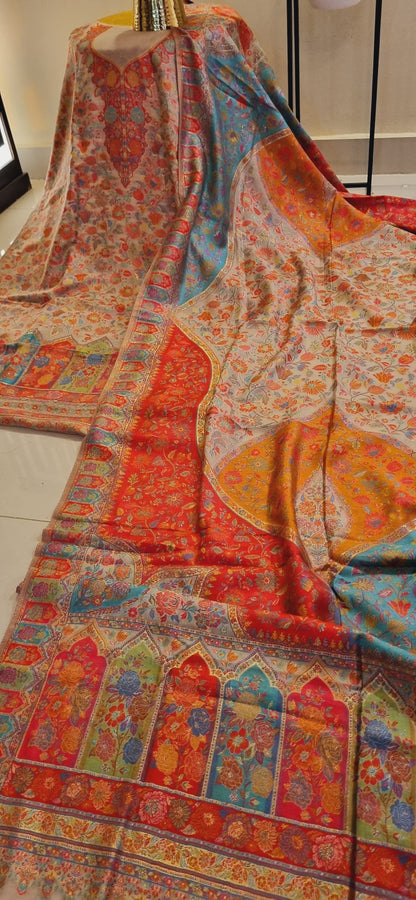 Silk kaani suit