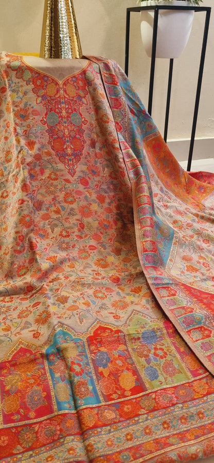 Silk kaani suit