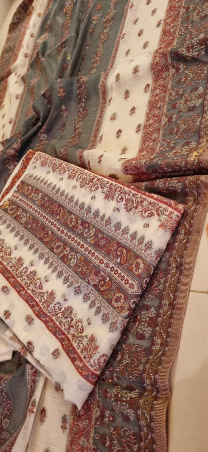 Silk kaani suit