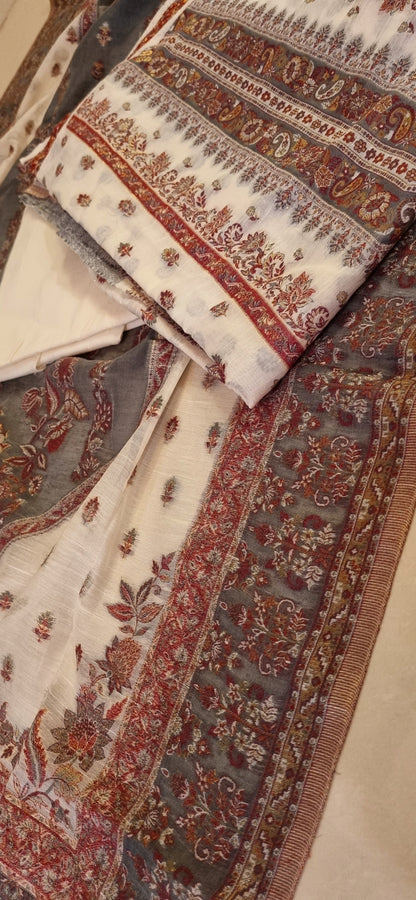 Silk kaani suit