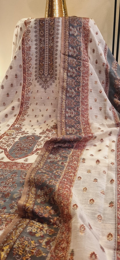 Silk kaani suit