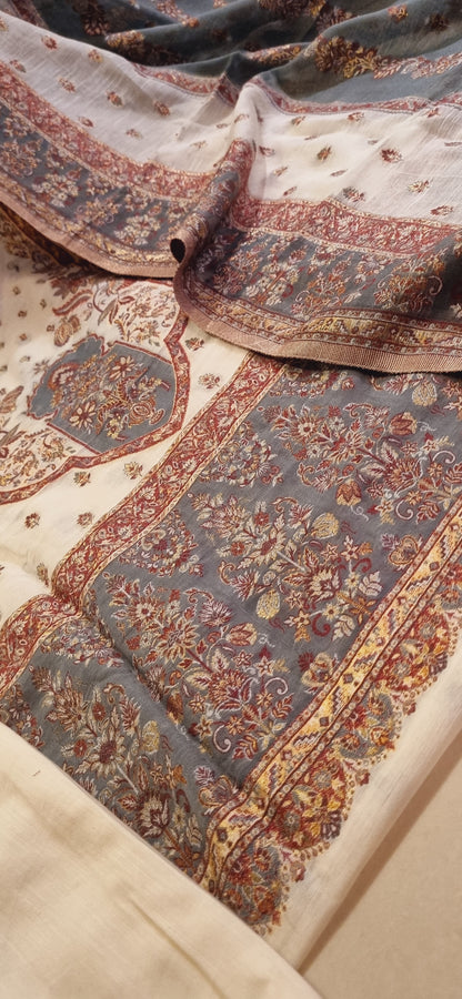 Silk kaani suit