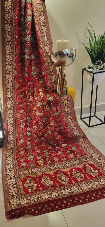 Meenakari silk dupata