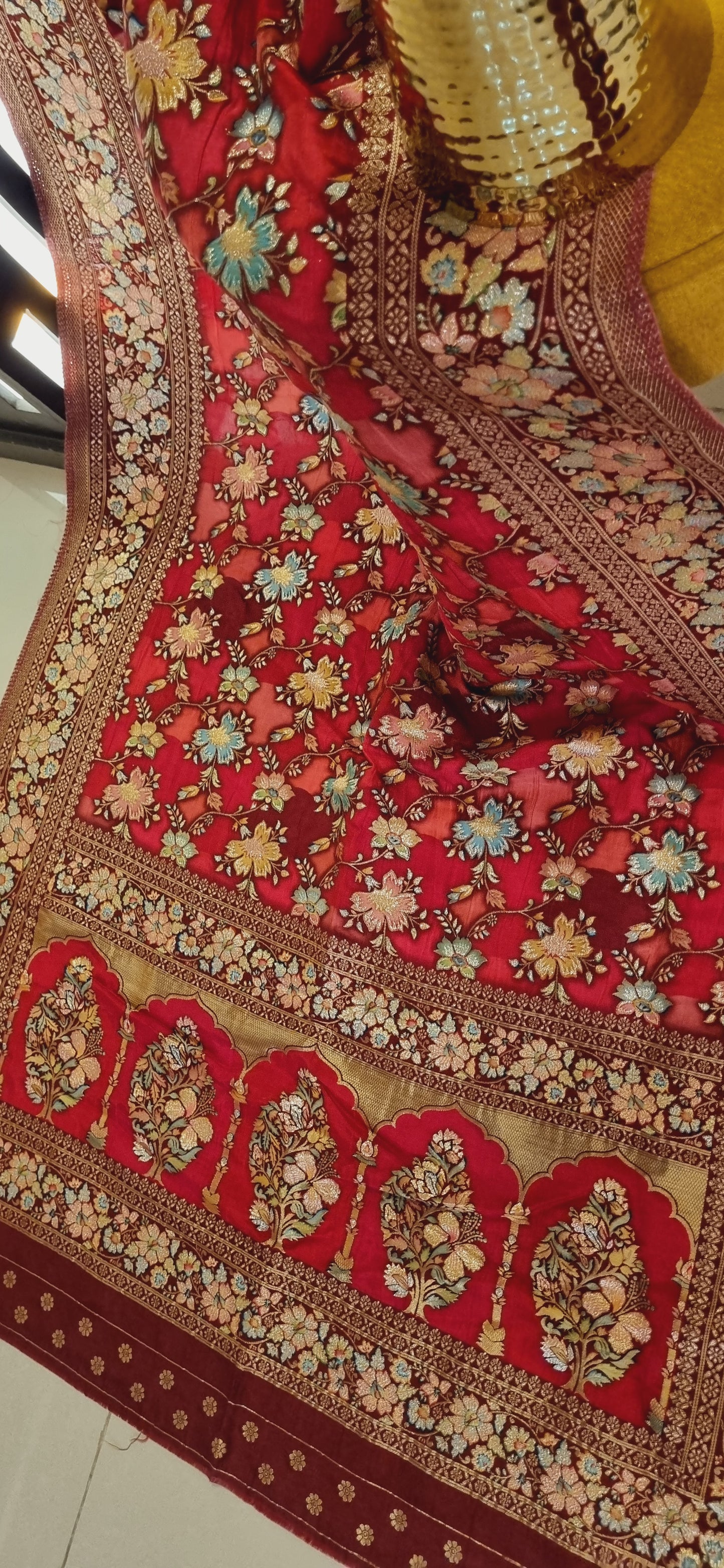 Meenakari silk dupata