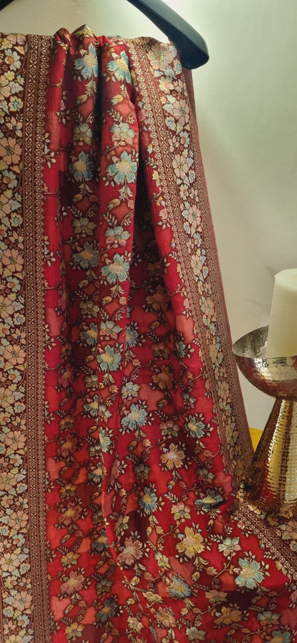 Meenakari silk dupata