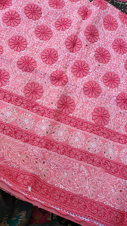 Chikankari shirt : mukaish work