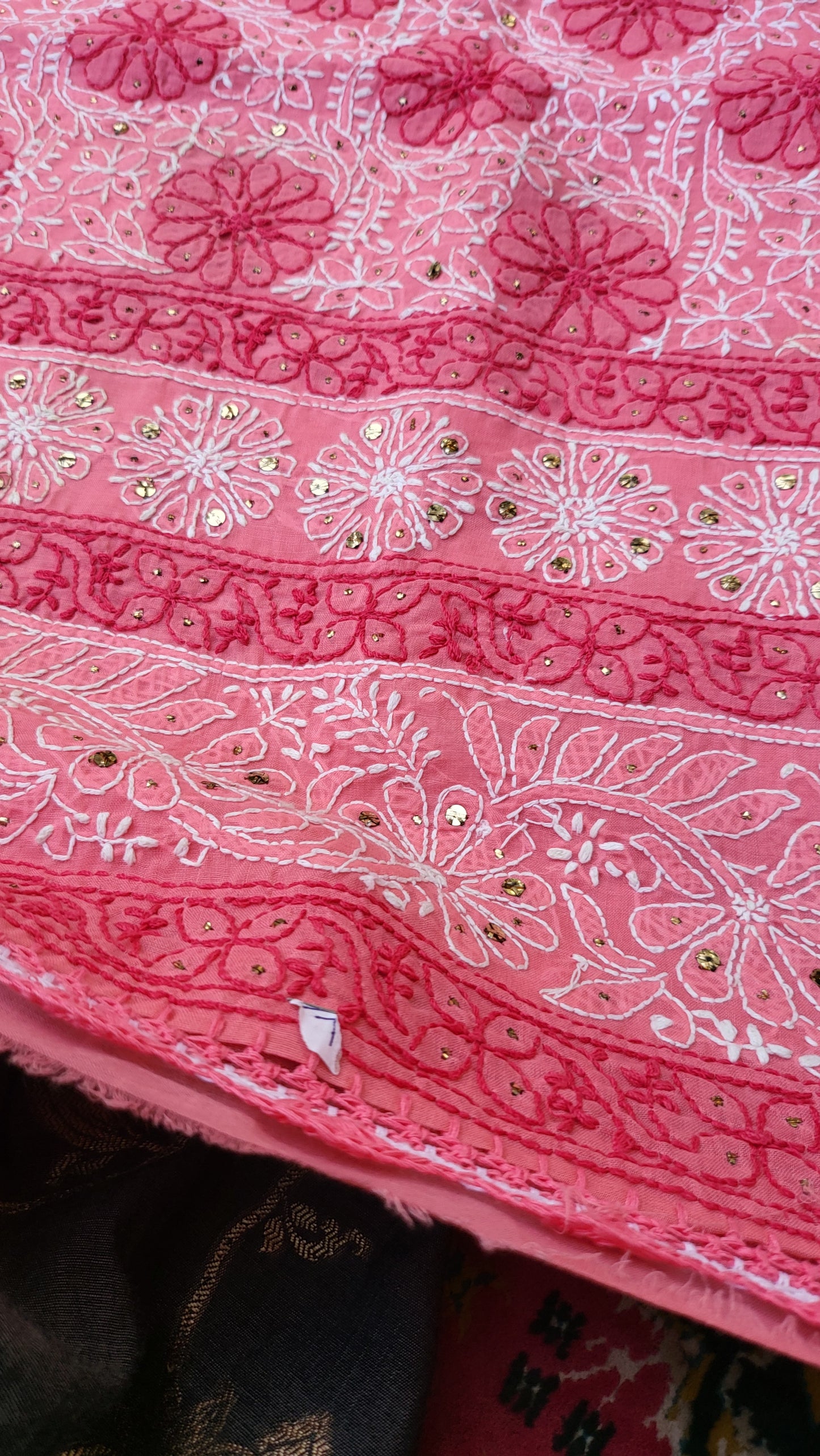 Chikankari shirt : mukaish work