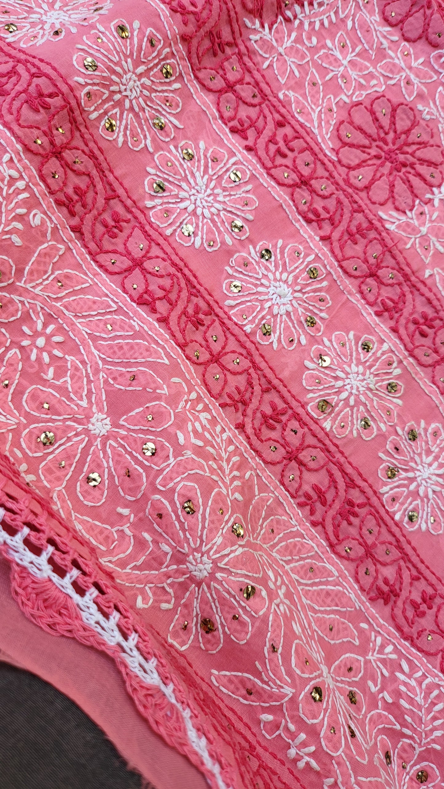 Chikankari shirt : mukaish work