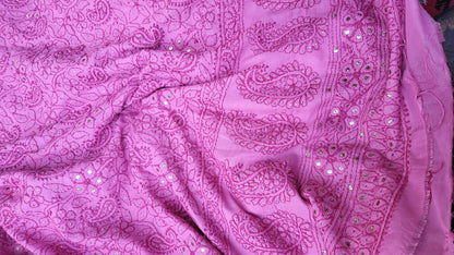 Chikankari shirt: mukaish work