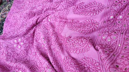 Chikankari shirt: mukaish work