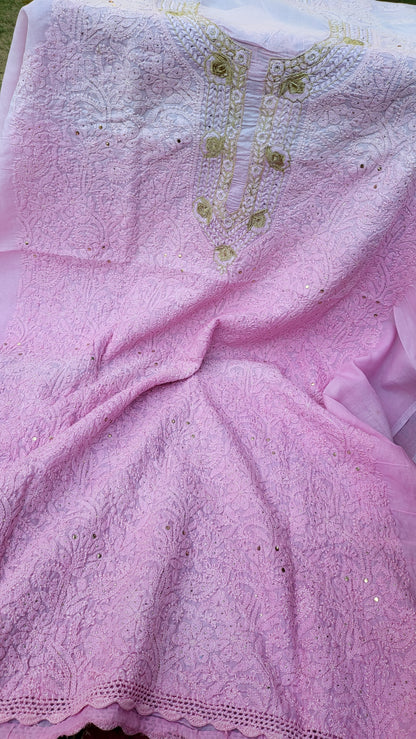 Chikankari shirt : Mukaish work