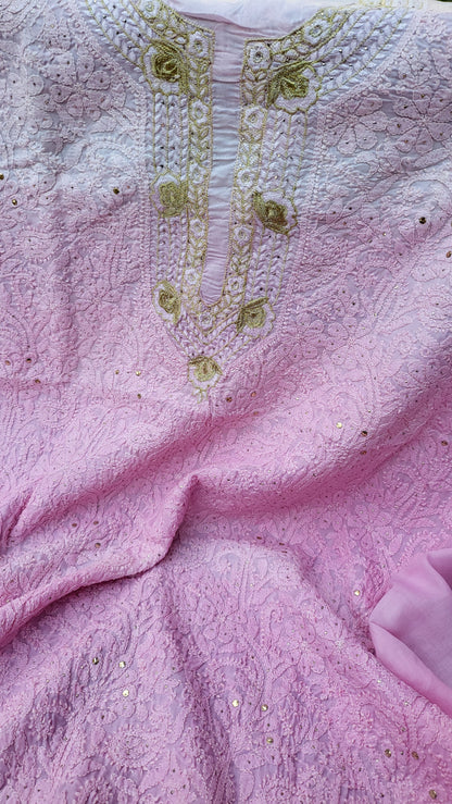 Chikankari shirt : Mukaish work