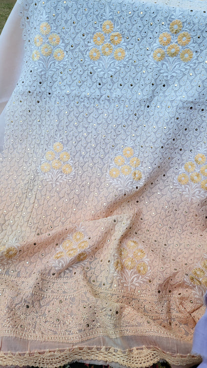 Chikankari shirt: Mukaish work