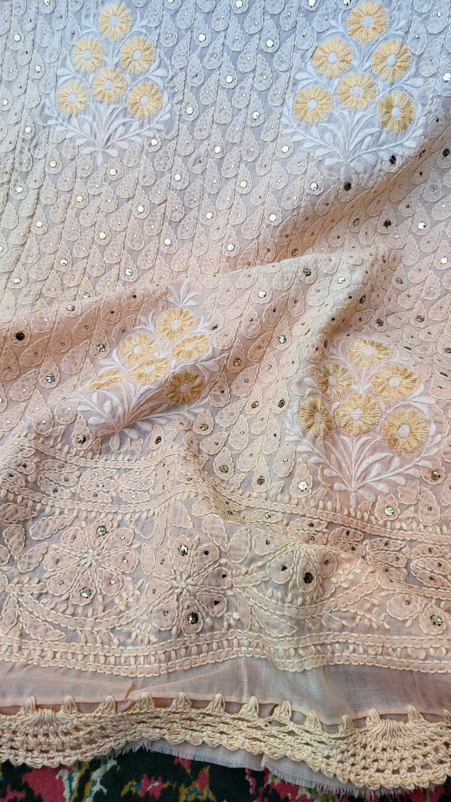 Chikankari shirt: Mukaish work