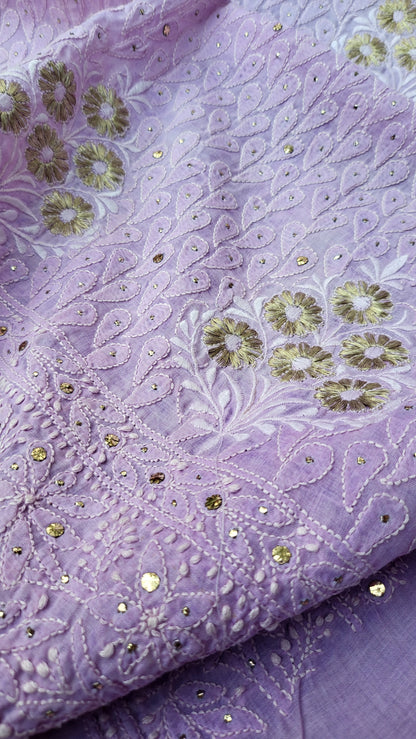 Chikankari shirt : Mukaish work
