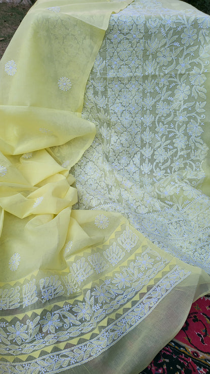 Chikankari combo : shirt dupata