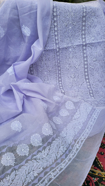 Chikankari combo : shirt dupata