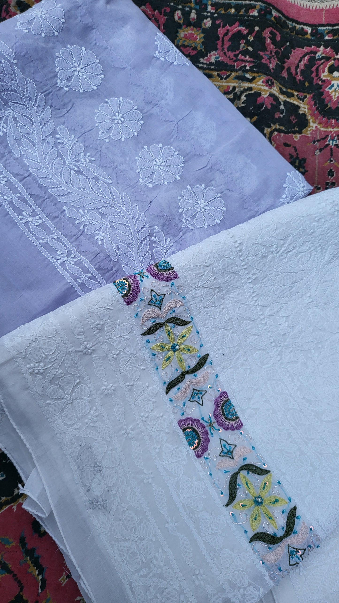 Chikankari combo : shirt dupata