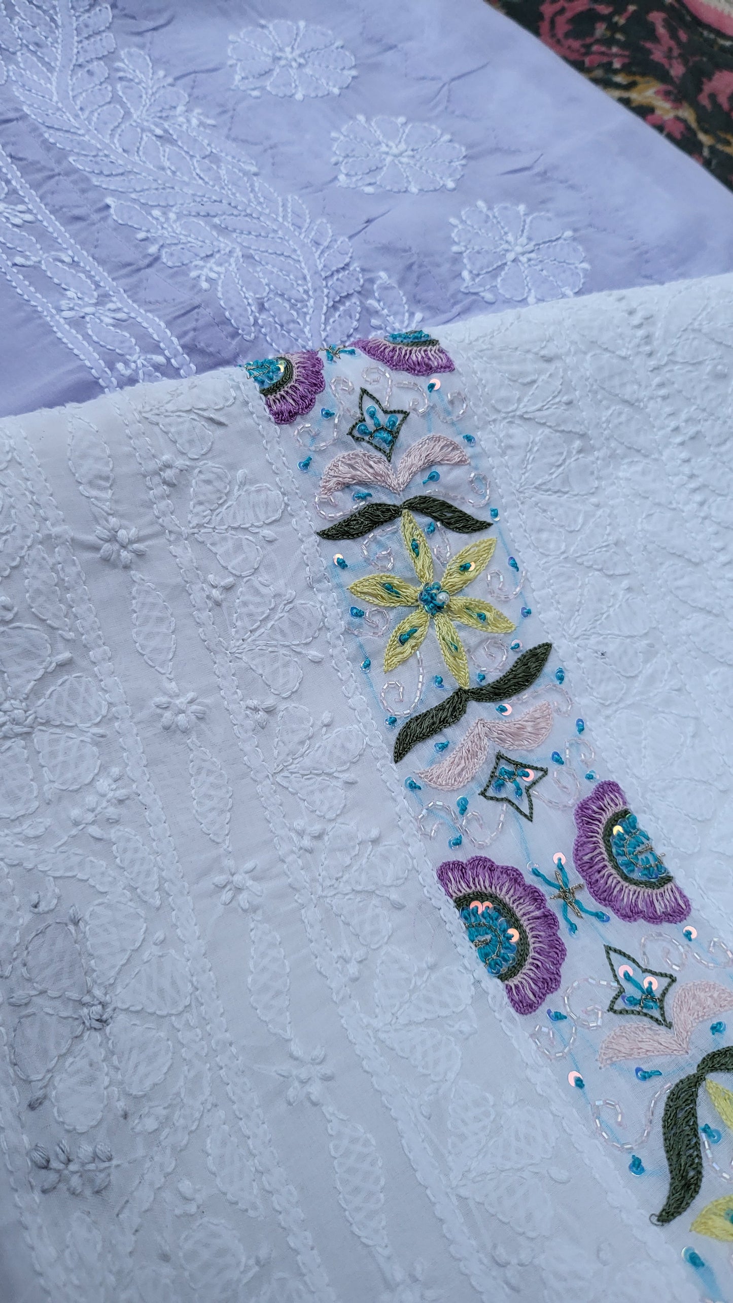 Chikankari combo : shirt dupata