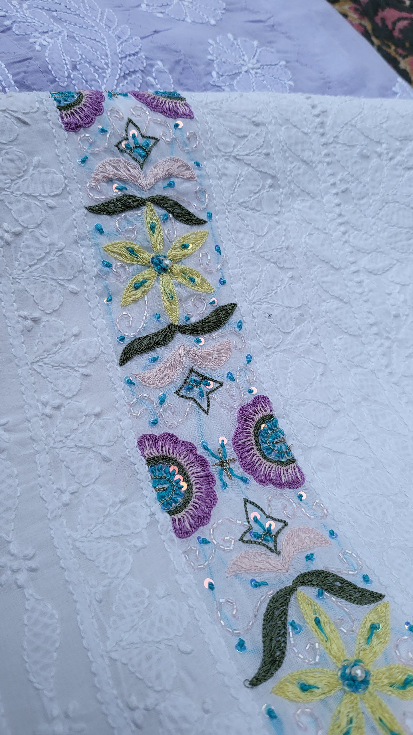 Chikankari combo : shirt dupata