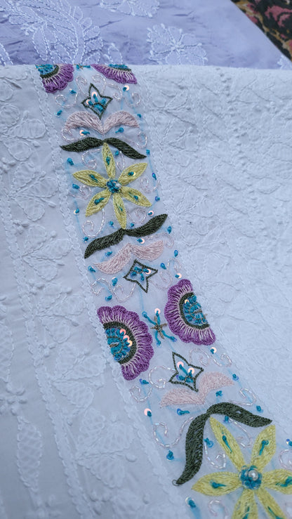 Chikankari combo : shirt dupata