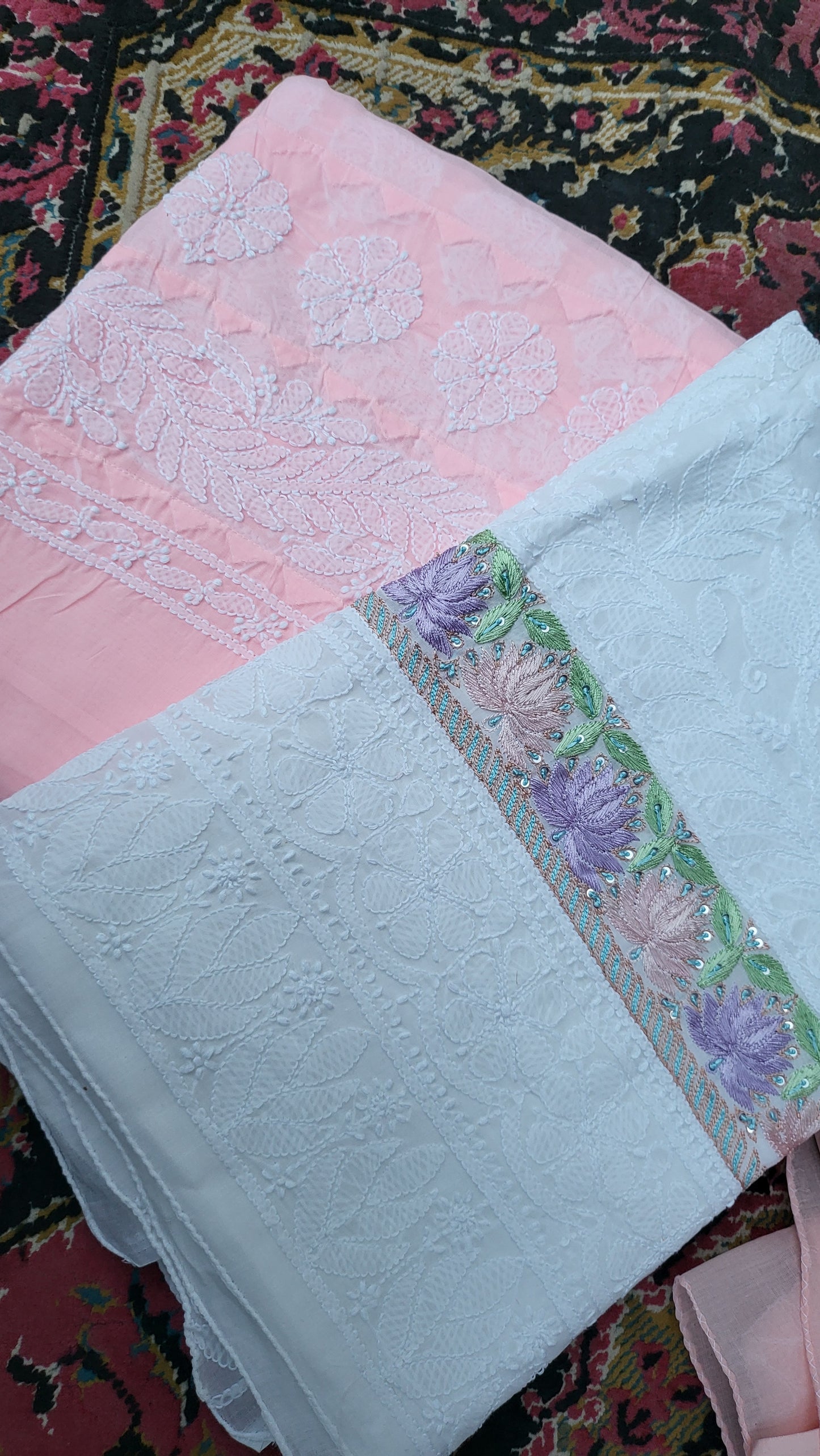 Chikankari combo : shirt dupata