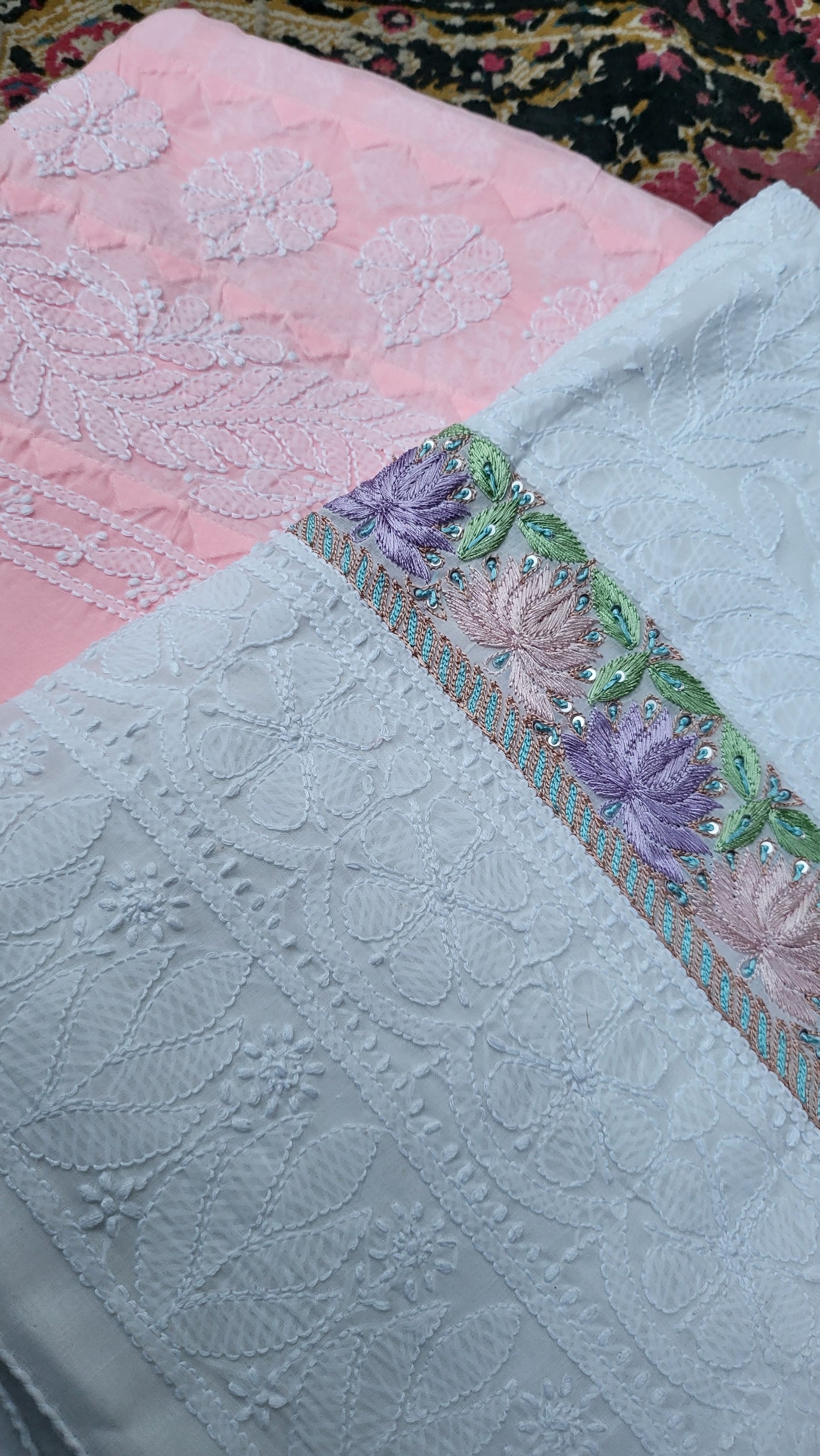 Chikankari combo : shirt dupata