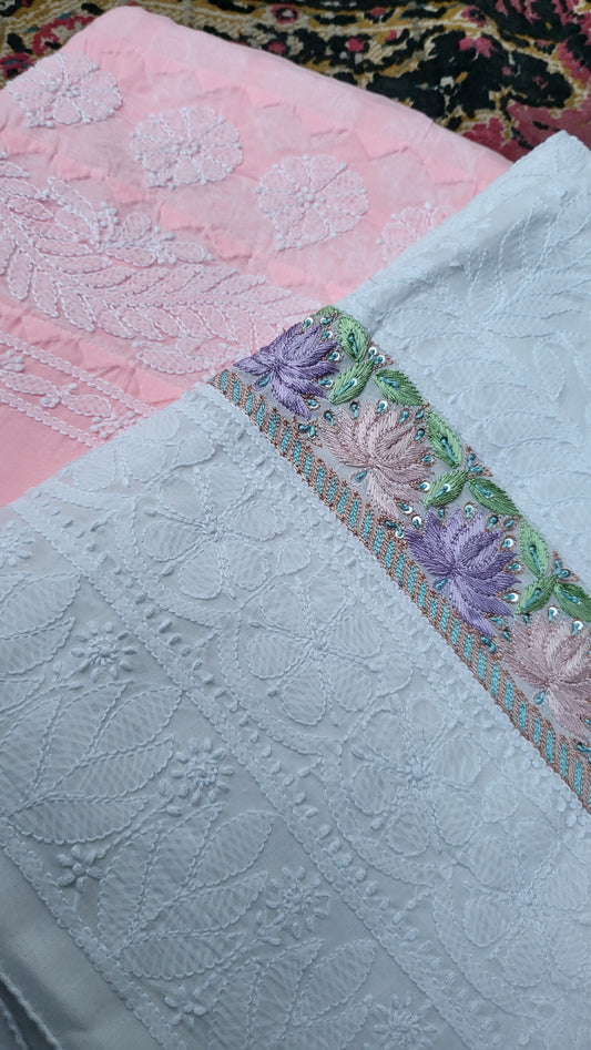 Chikankari combo : shirt dupata