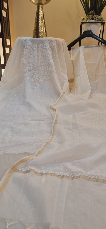 Mul chanderi suit