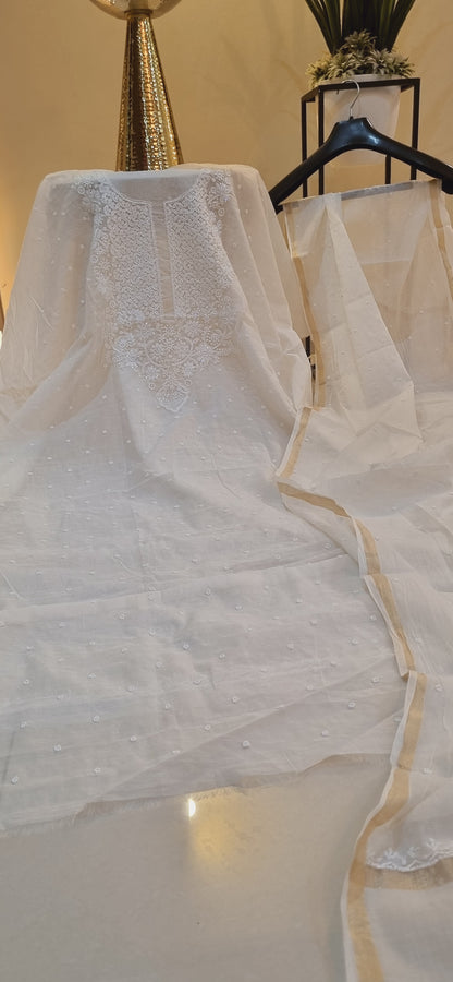 Mul chanderi suit