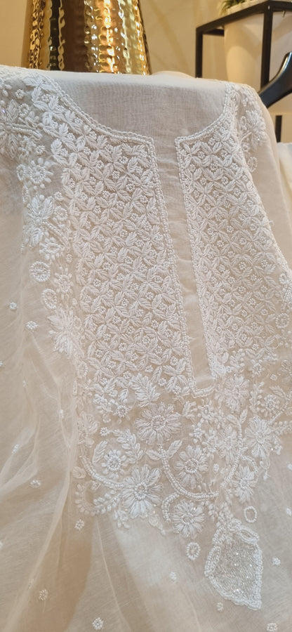 Mul chanderi suit