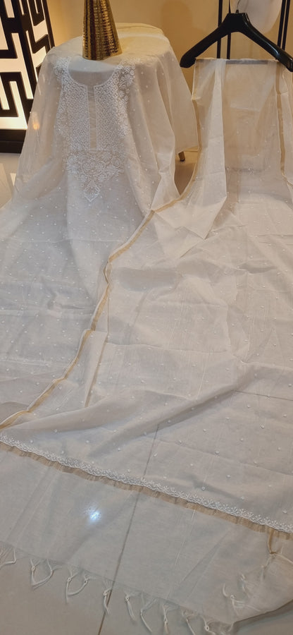 Mul chanderi suit