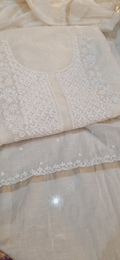 Mul chanderi suit