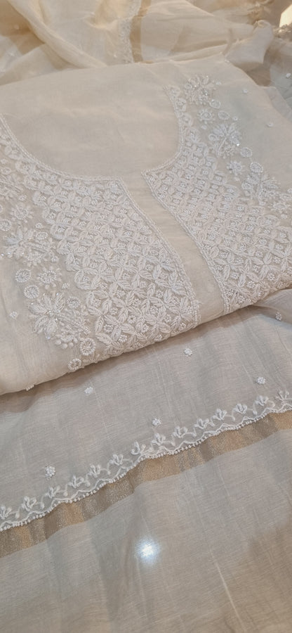 Mul chanderi suit