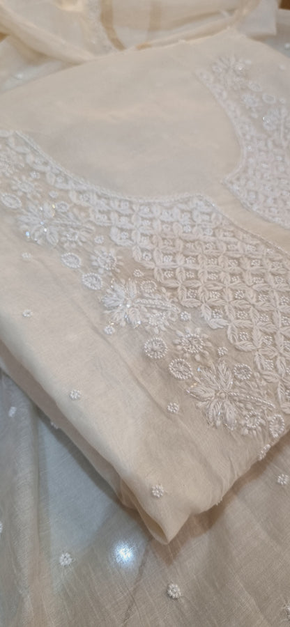 Mul chanderi suit