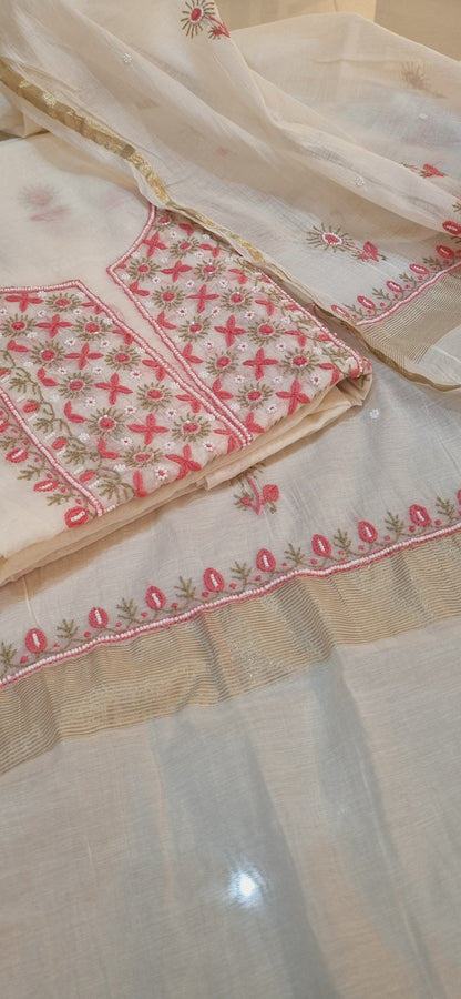 Mul chanderi suit
