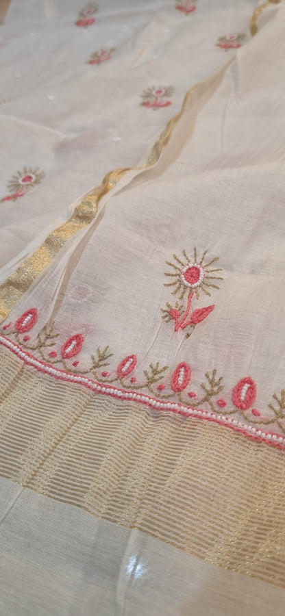 Mul chanderi suit