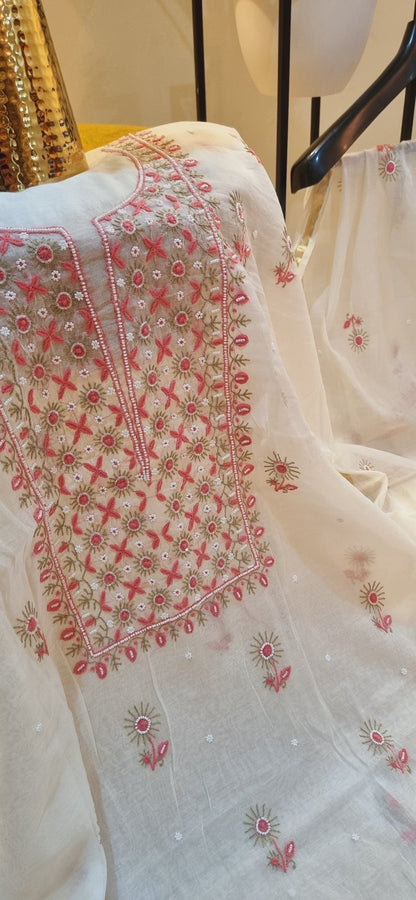Mul chanderi suit