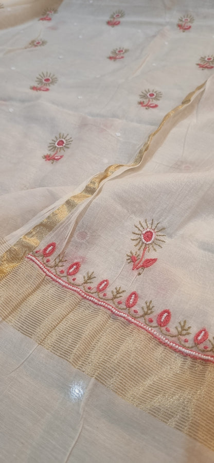 Mul chanderi suit