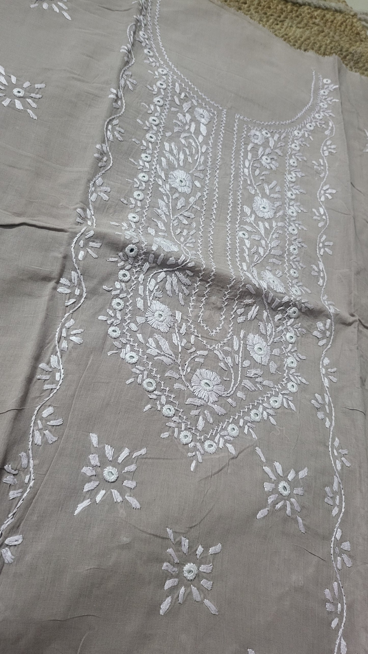 Hand embroidered: lawn shirt